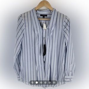 Banana Republic Dillon shirt, tie neck, size S Tall.